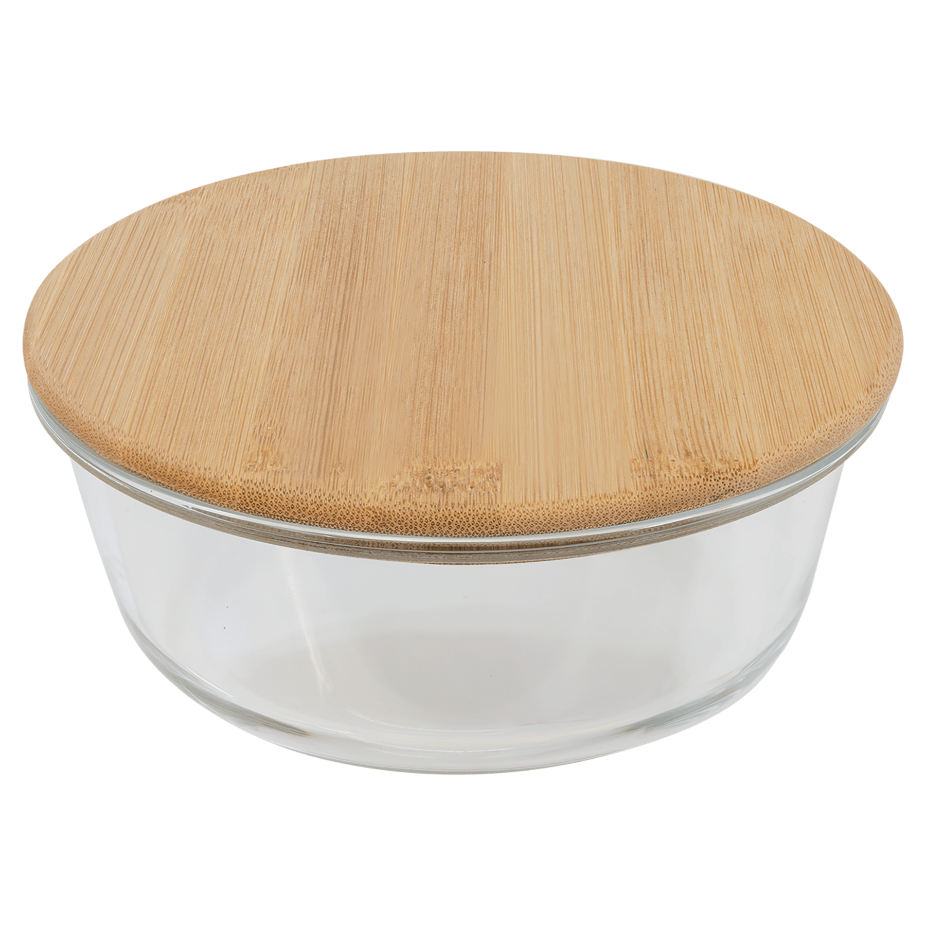 32 oz. Round Glass Container with Bamboo Lid