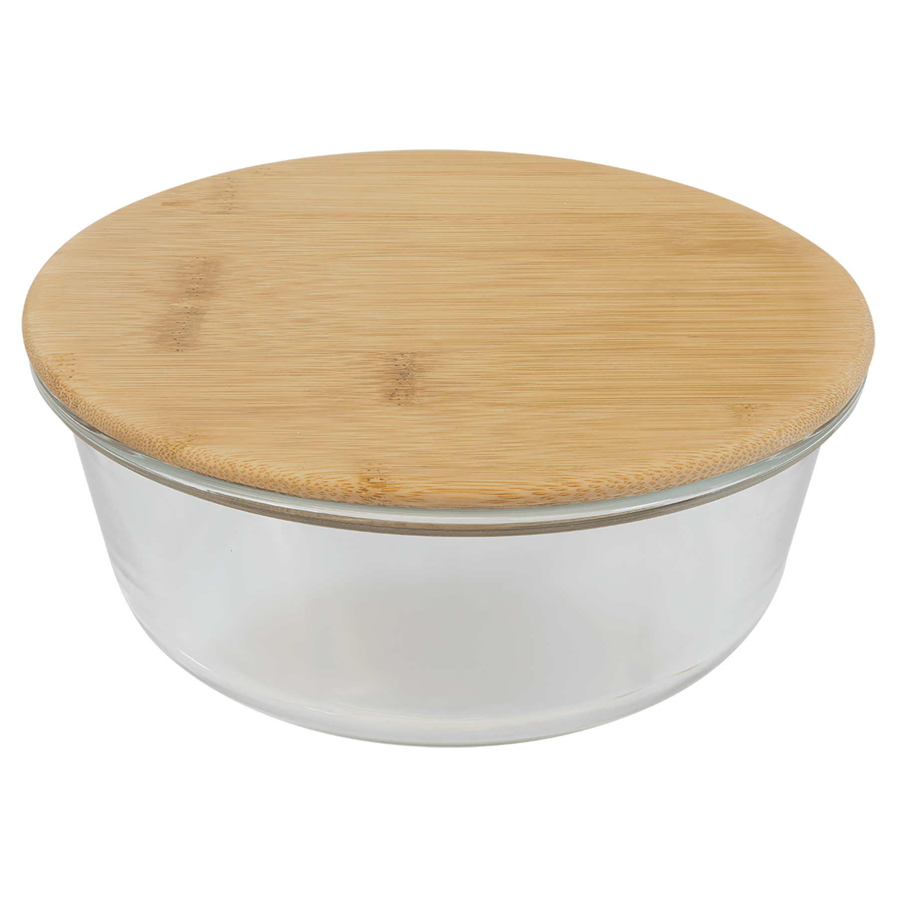44 oz. Round Glass Container with Bamboo Lid