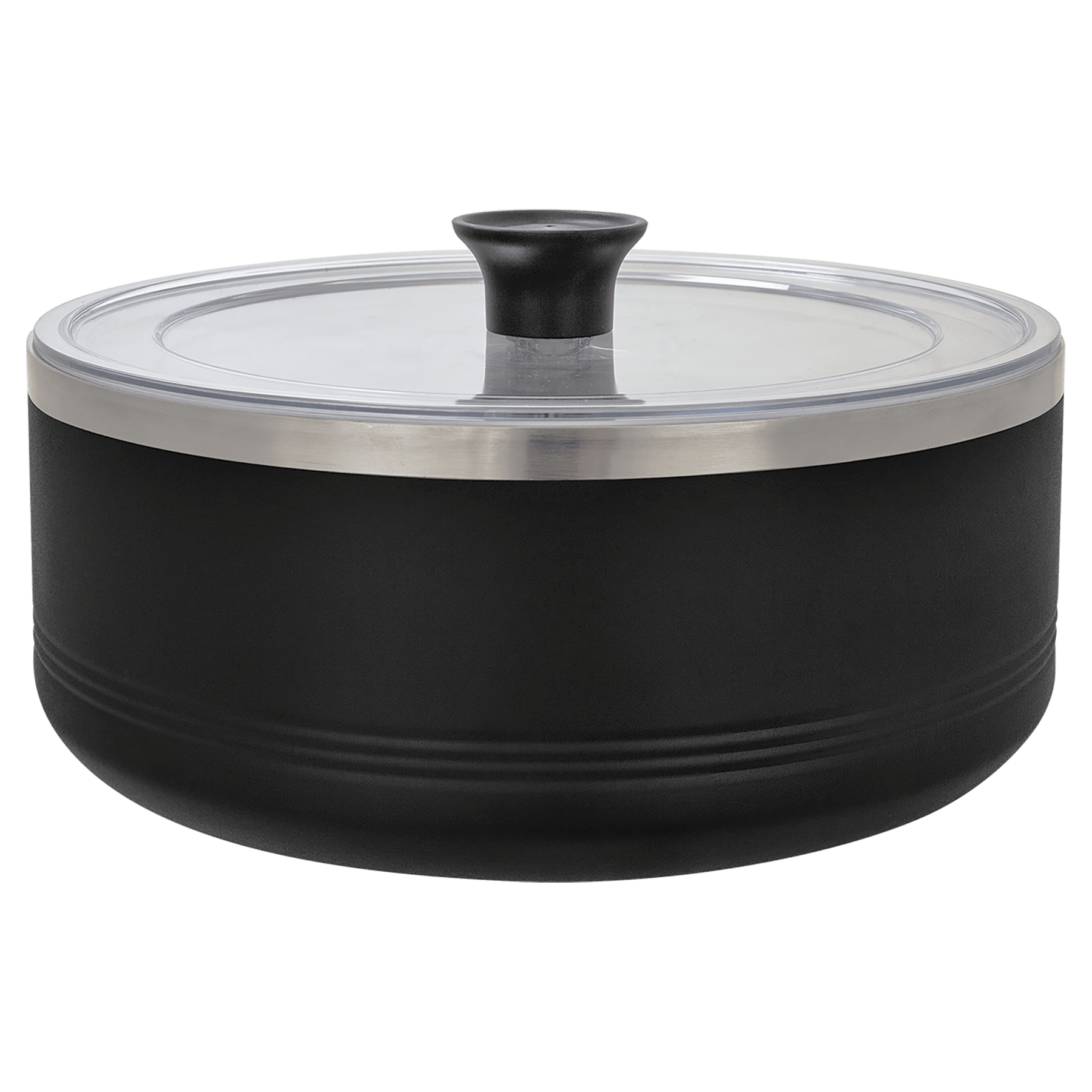 Polar Camel Black 3 Quart Serving Bowl with Lid