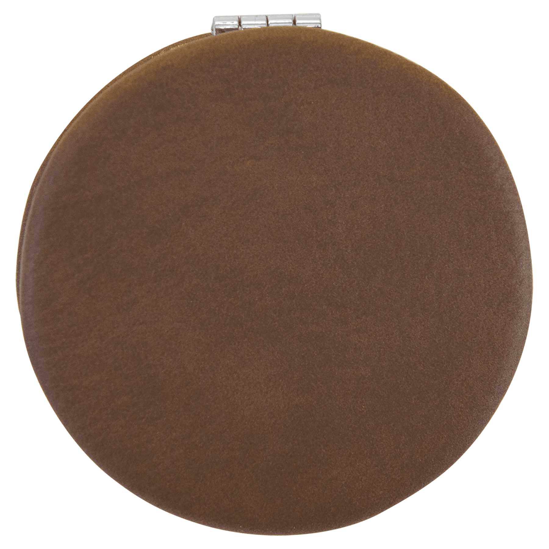 2.5" Dark Brown Leatherette Compact Mirror