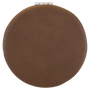 2.5" Dark Brown Leatherette Compact Mirror