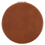 2.5" Rawhide Leatherette Compact Mirror