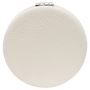 2.5" White Leatherette Compact Mirror