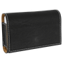 4.75" x 3.1" Black/Silver Leatherette  Pill Box