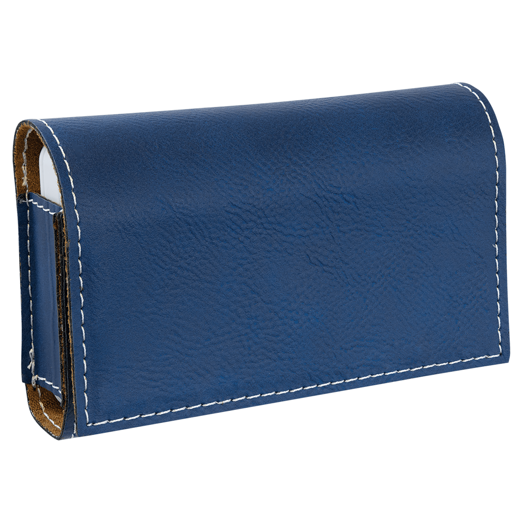 4.75" x 3.1" Blue/Silver Leatherette  Pill Box