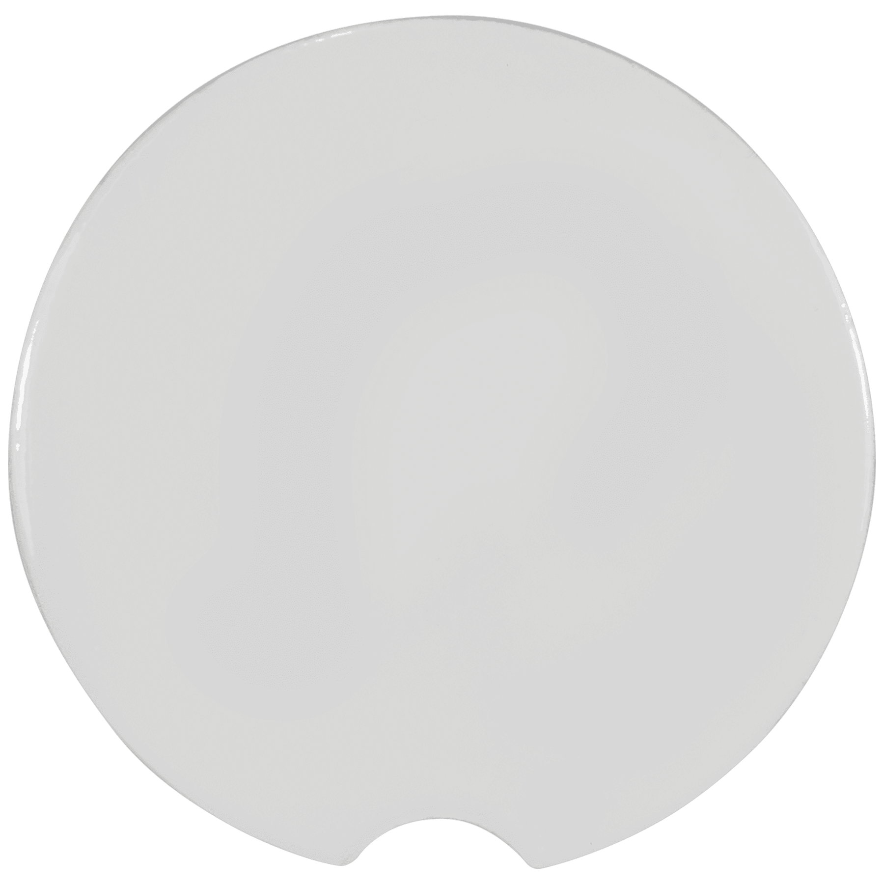 2.5" Gloss White Ceramic Car Coaster