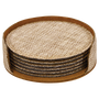 4" Sublimatable Burlap Round 6-Coaster Set