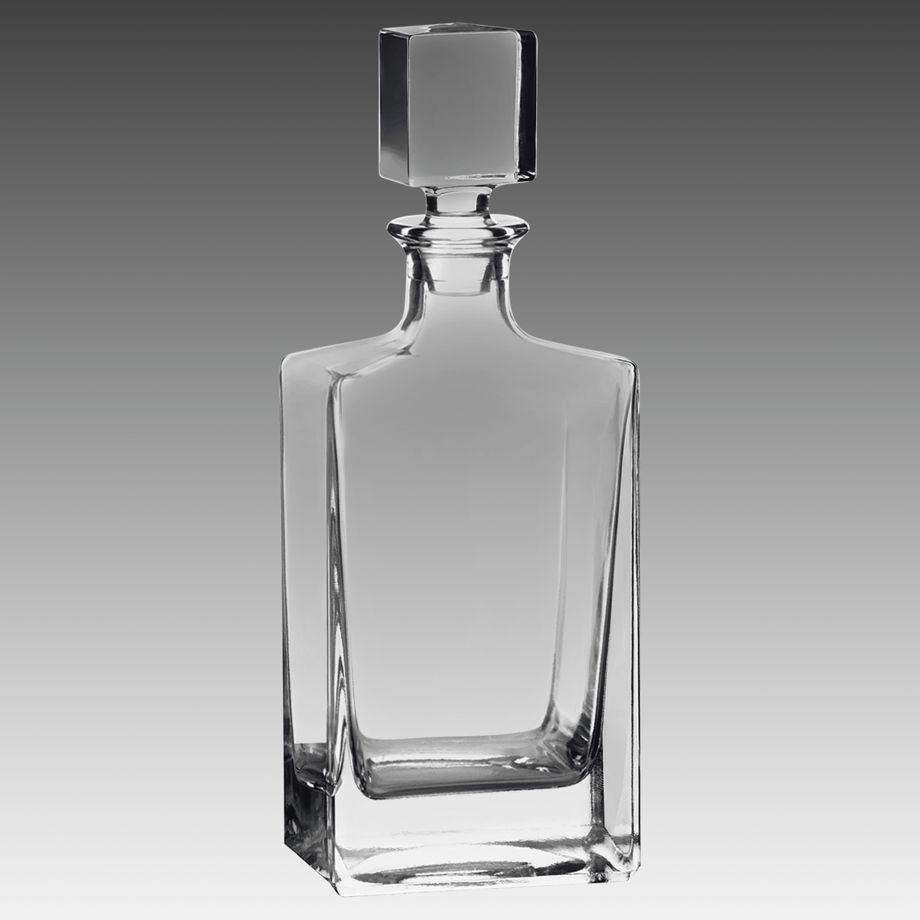 810ml Rectangle Glass Decanter w/Black Gift Box