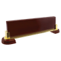 12.5" x 3.25" Rosewood Piano Finish and Metal Name Bar