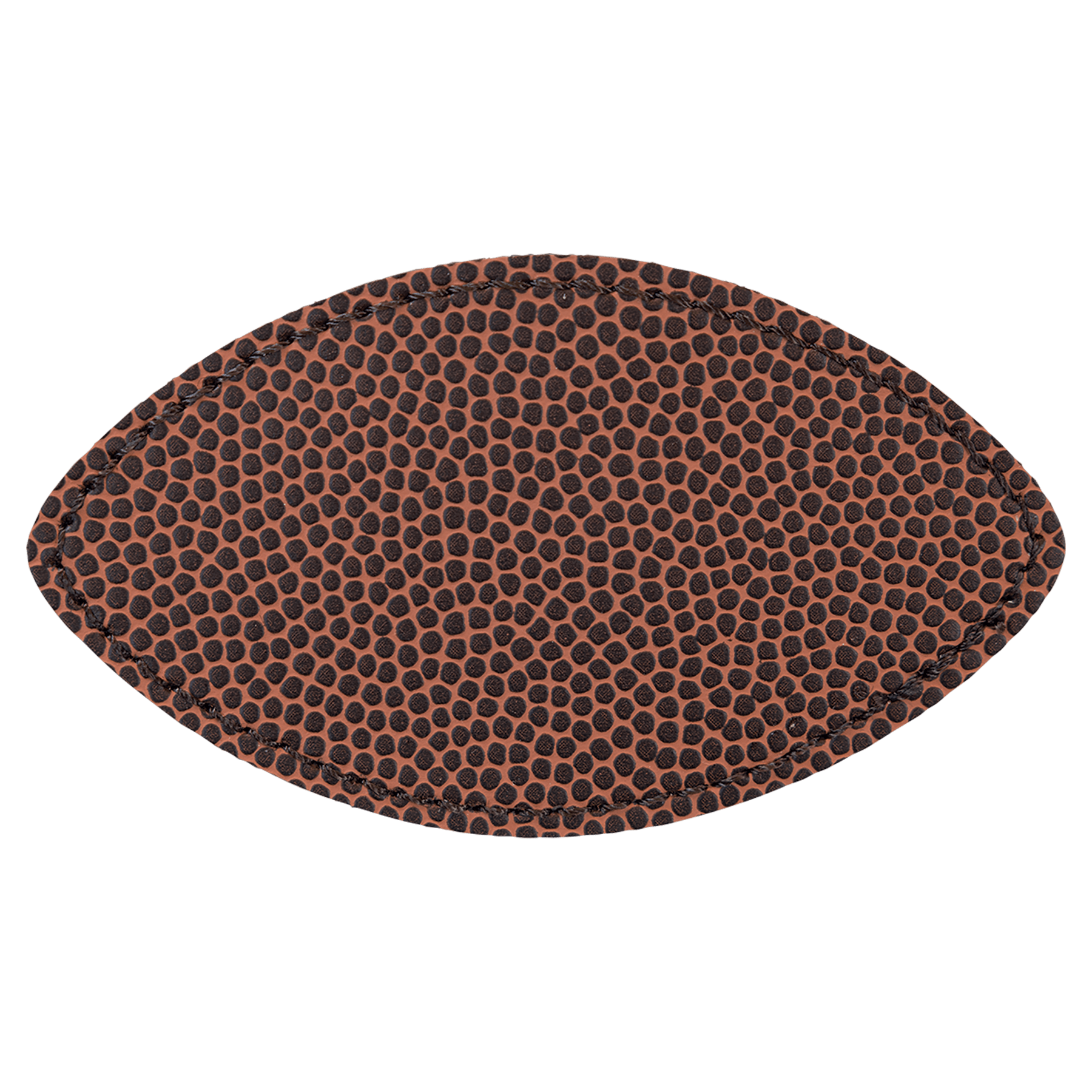 3.5" x 2" Football Shaped Leatherette Patch with Adhesive