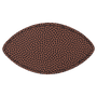 3.5" x 2" Football Shaped Leatherette Patch with Adhesive