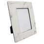 4" x 6" White Marble Leatherette Photo Frame