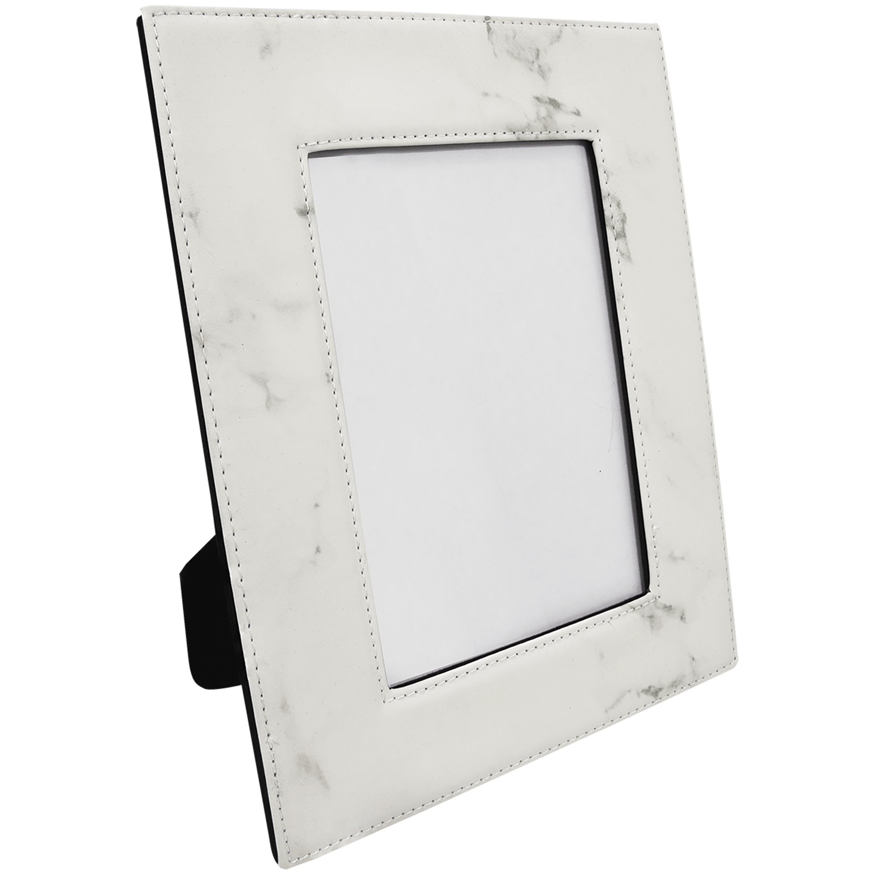 5" x 7" White Marble Leatherette Photo Frame