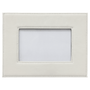 4" x 6" White/Black Leatherette Photo Frame