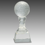 7.75" Crystal Golf Ball on Clear Pedestal Base