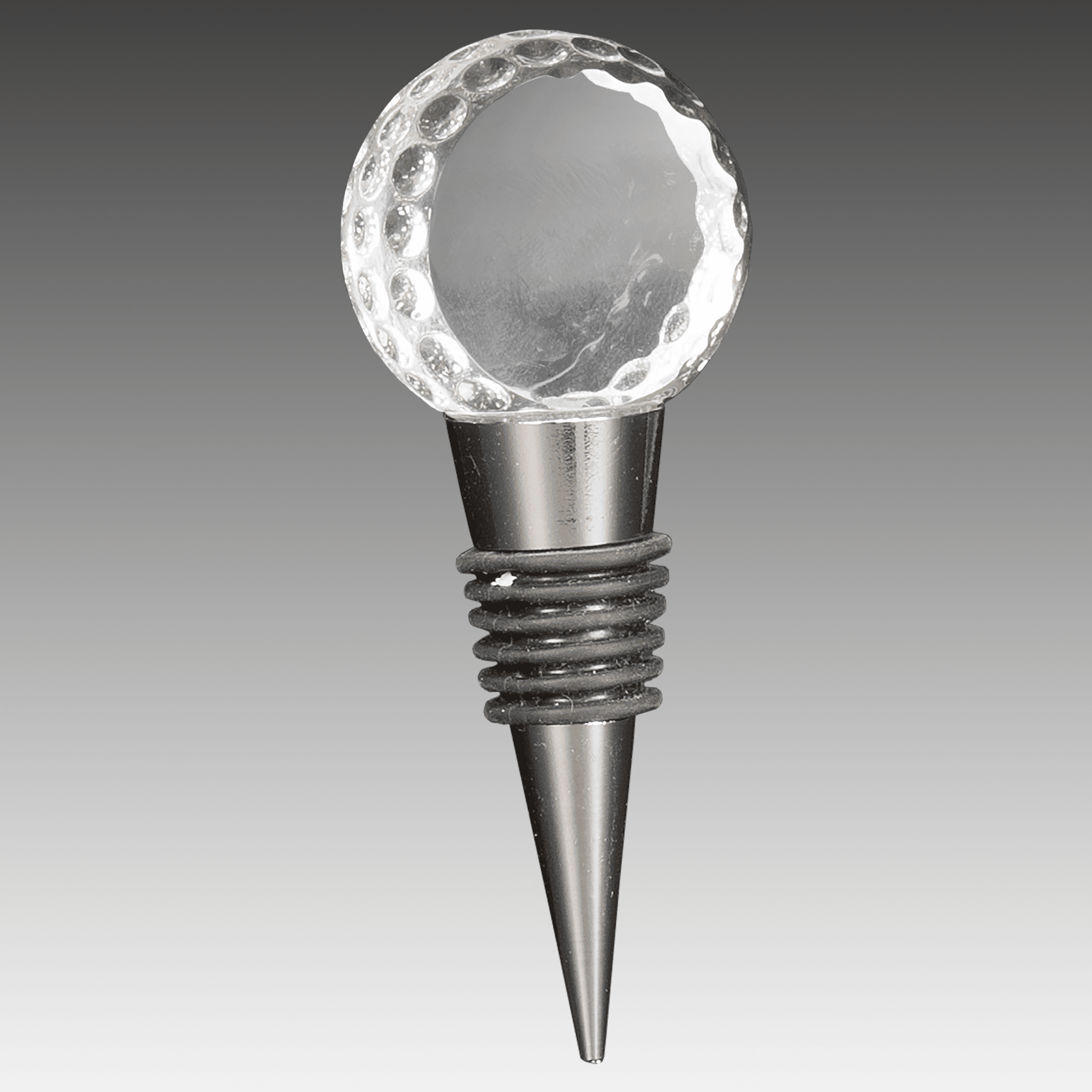 4" Crystal Golf Ball Wine Stopper