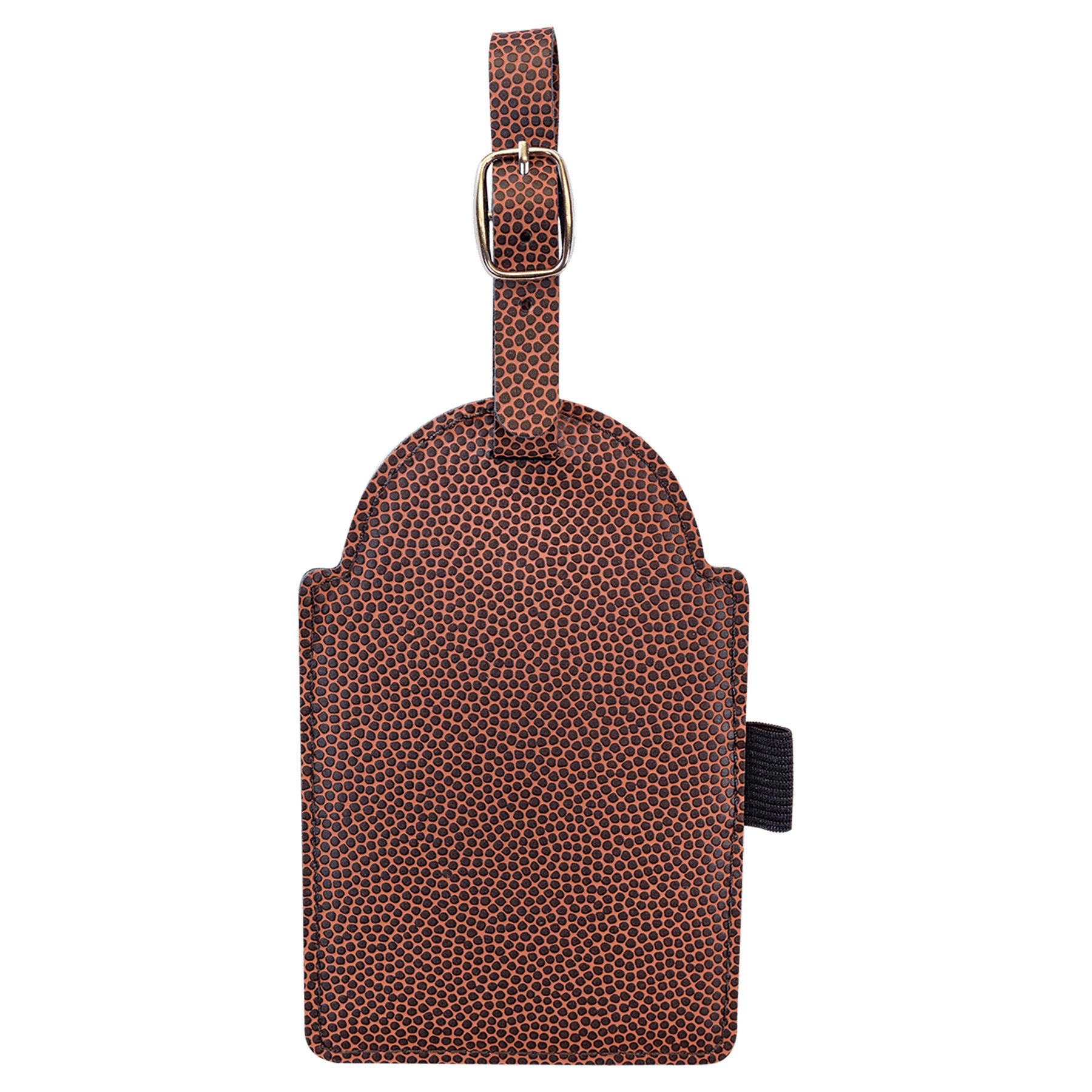 5" x 3.25" Football Leatherette Golf Bag Tag w/3 Wooden Tees