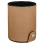 Light Brown Leatherette Dice Cup with 5 Dice