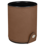 Dark Brown Leatherette Dice Cup with 5 Dice