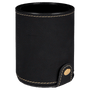 Black/Gold Leatherette Dice Cup with 5 Dice