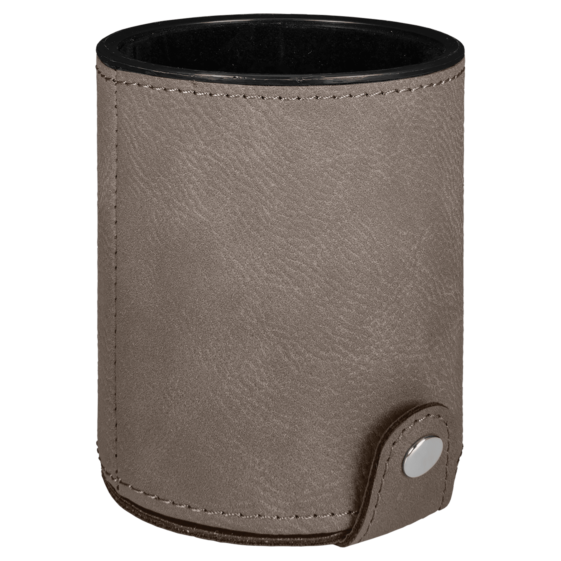 Gray Leatherette Dice Cup with 5 Dice