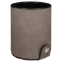 Gray Leatherette Dice Cup with 5 Dice