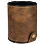 Rustic/Gold Leatherette Dice Cup with 5 Dice