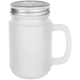12 oz. Sublimatable Frosted Mason Jar with Lid & Straw