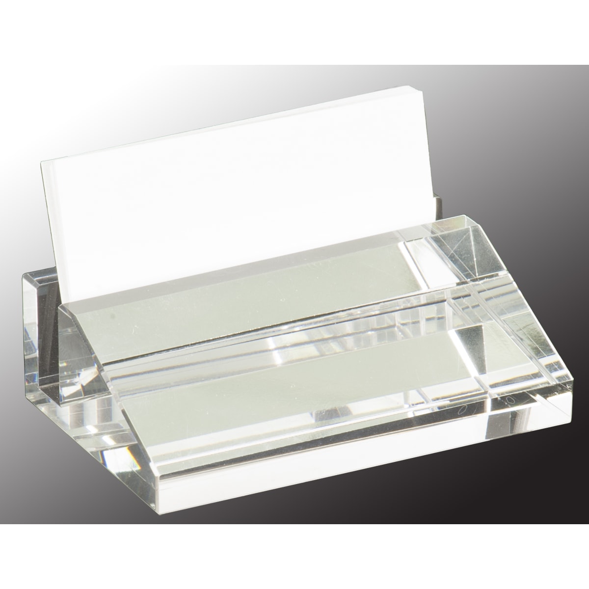 4" x 2.5" Crystal Business Card Holder