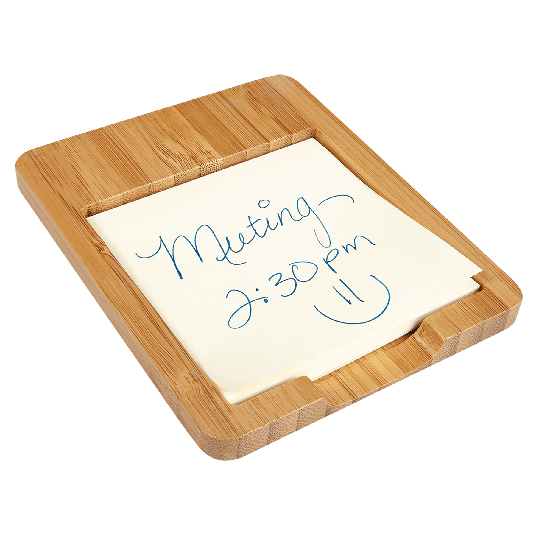 3.6" x 4.5" Bamboo Sticky Note Holder