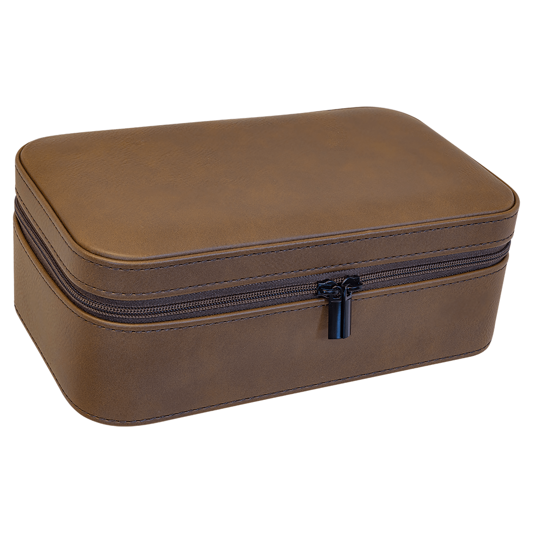 7.5" X 4.5" Dark Brown Leatherette Jewelry Box