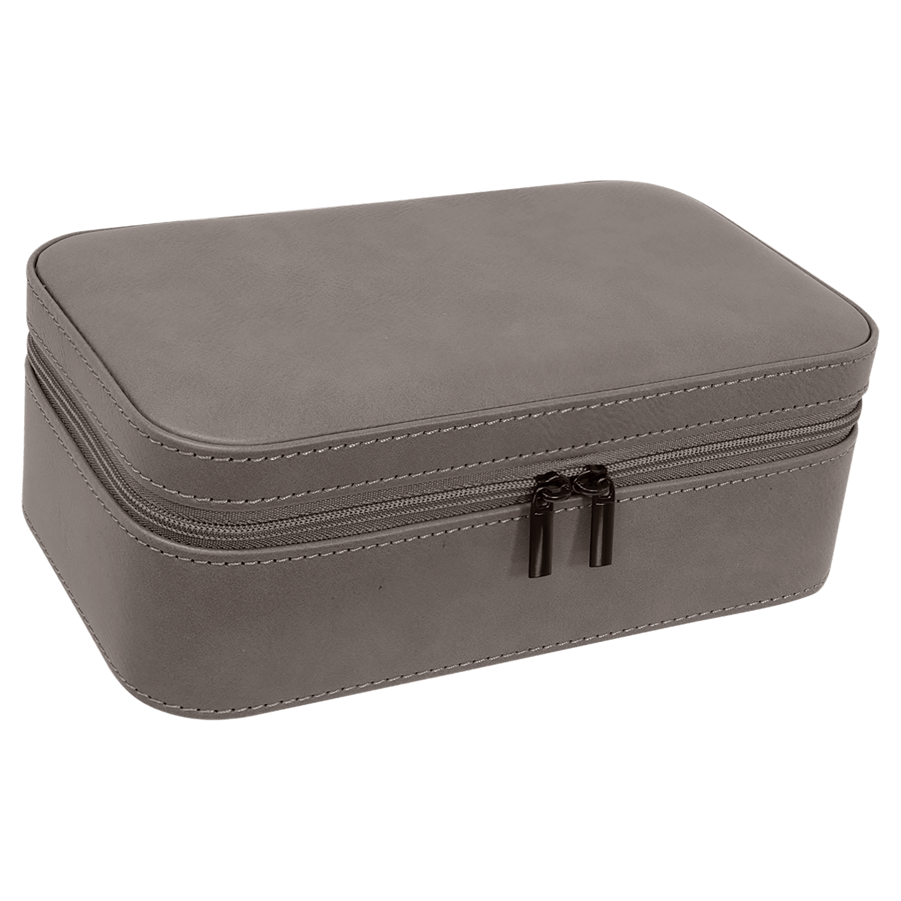 7.5" X 4.5" Gray Leatherette Jewelry Box