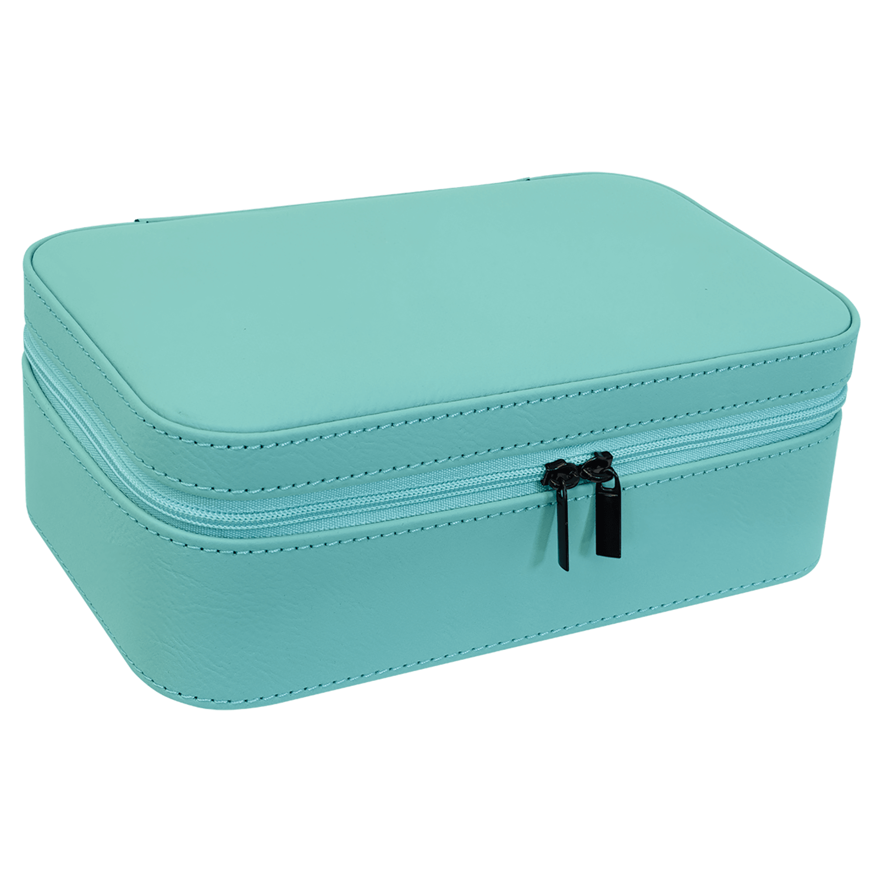 7.5" X 4.5" Teal Leatherette Jewelry Box