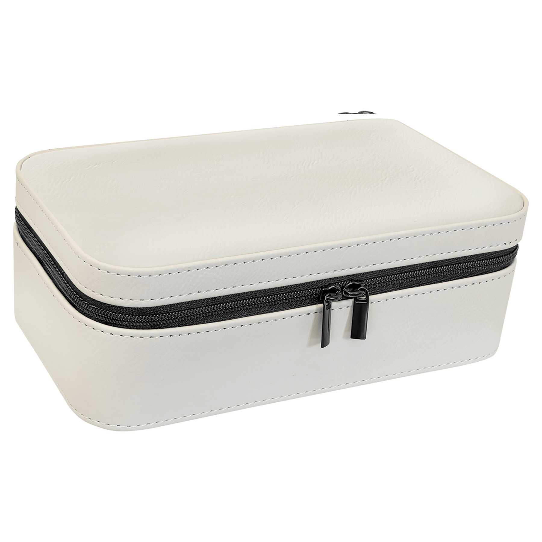 7.5" X 4.5" White Leatherette Jewelry Box