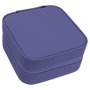 Purple/Black Leatherette Travel Jewelry Box w/Black Lining