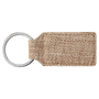 2.75" x 1.25" Rectangle Sublimatable Burlap Keychain