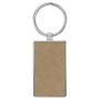 Leatherette/Metal Rectangle Keychain - KCL09