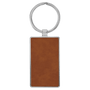 Leatherette/Metal Rectangle Keychain - KCL09