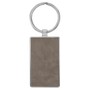 Leatherette/Metal Rectangle Keychain - KCL09