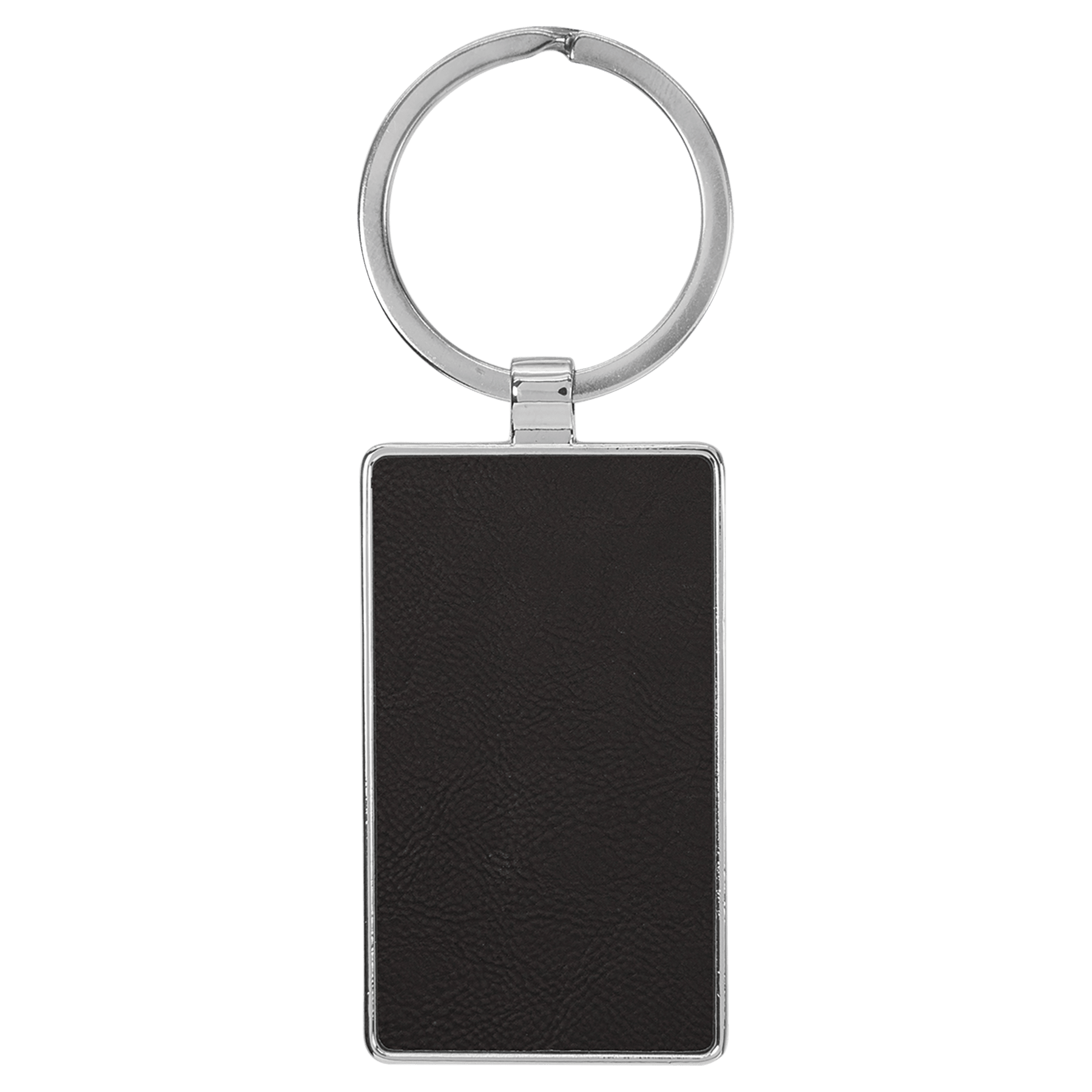 Leatherette/Metal Rectangle Keychain - KCL09
