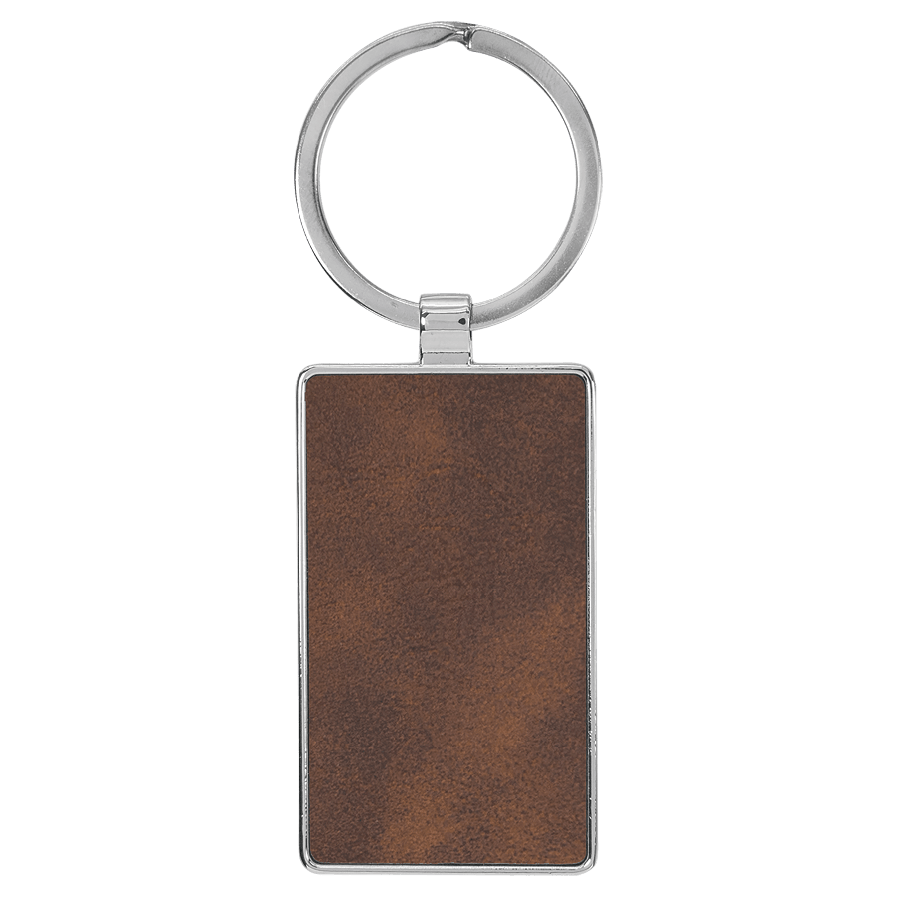 Leatherette/Metal Rectangle Keychain - KCL09