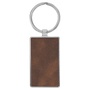Leatherette/Metal Rectangle Keychain - KCL09