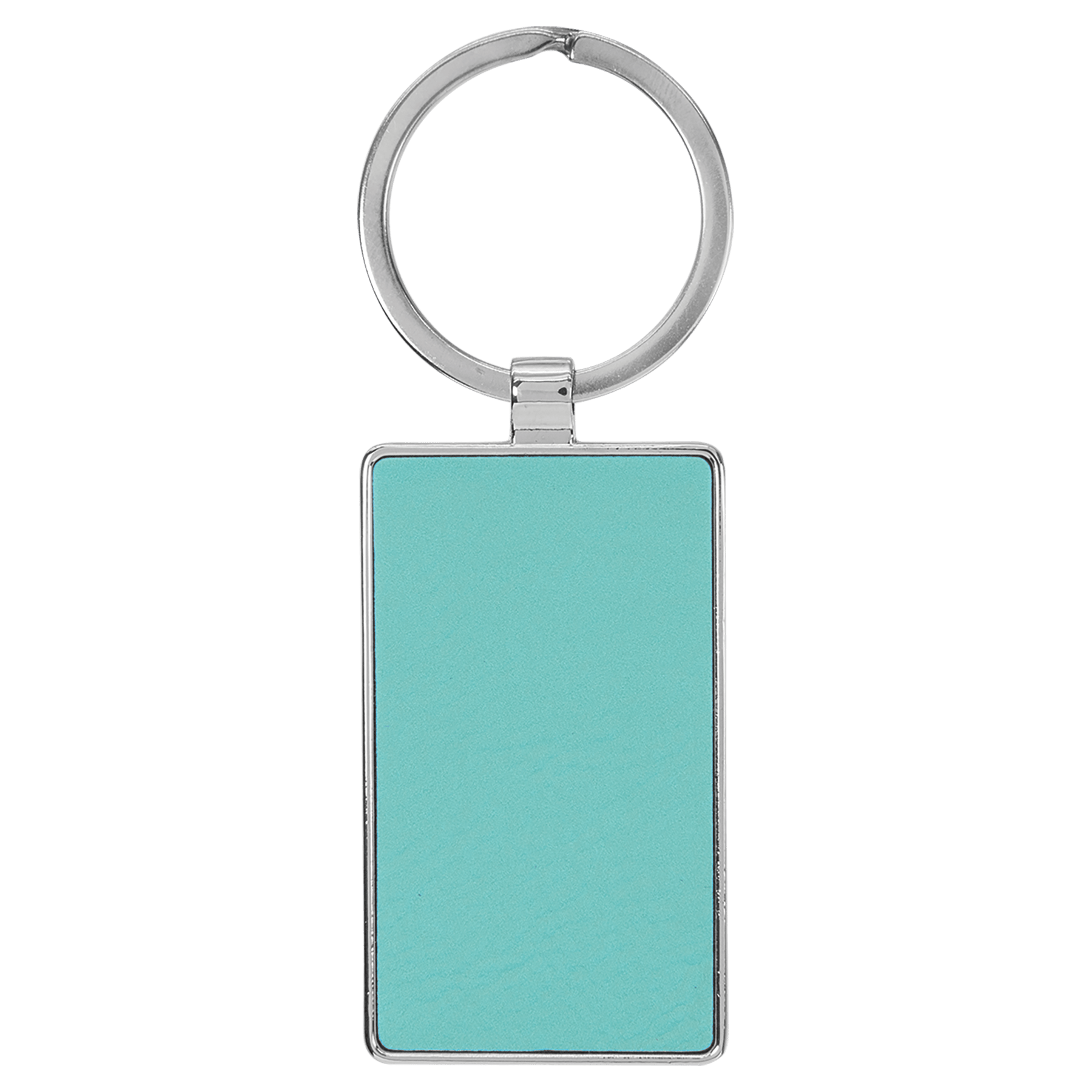 Leatherette/Metal Rectangle Keychain - KCL09