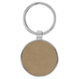 Leatherette/Metal Round Keychain - KCL10