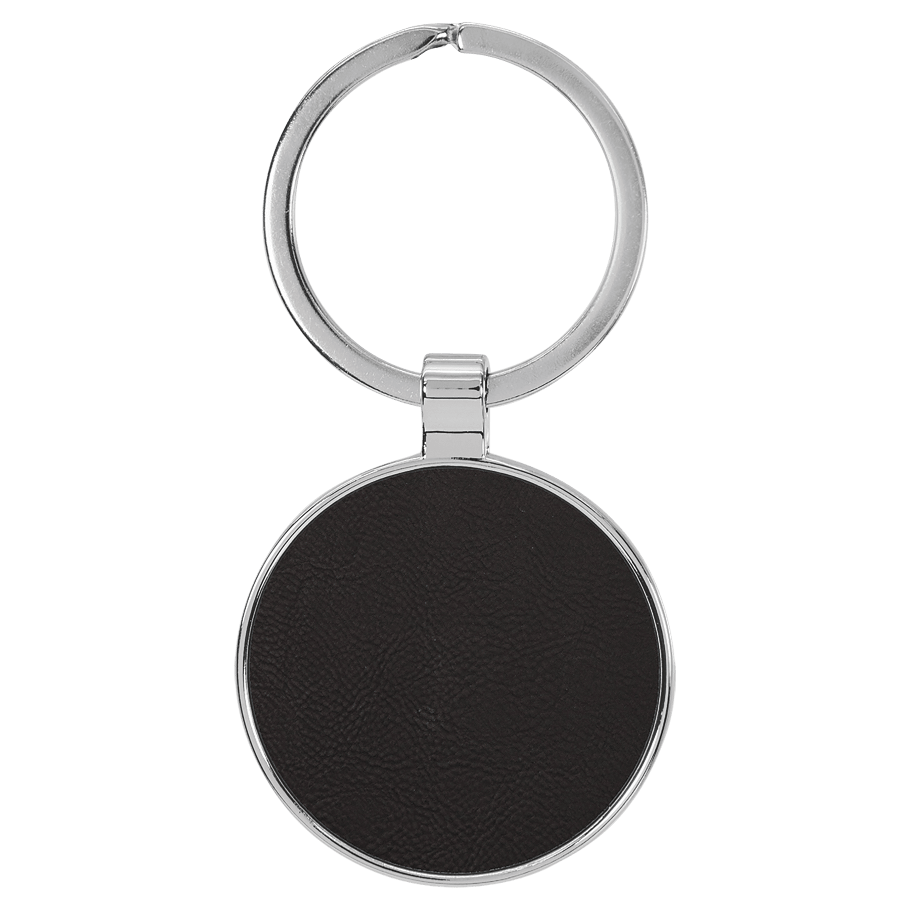 Leatherette/Metal Round Keychain - KCL10