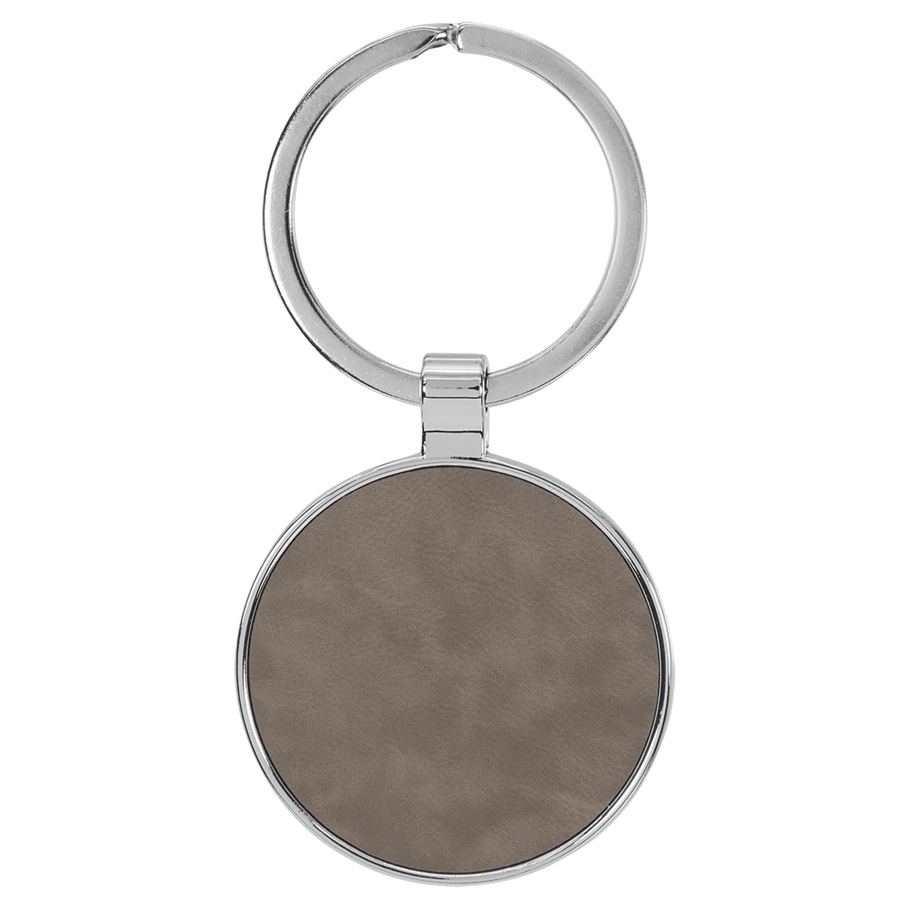 Leatherette/Metal Round Keychain - KCL10