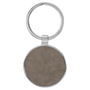 Leatherette/Metal Round Keychain - KCL10