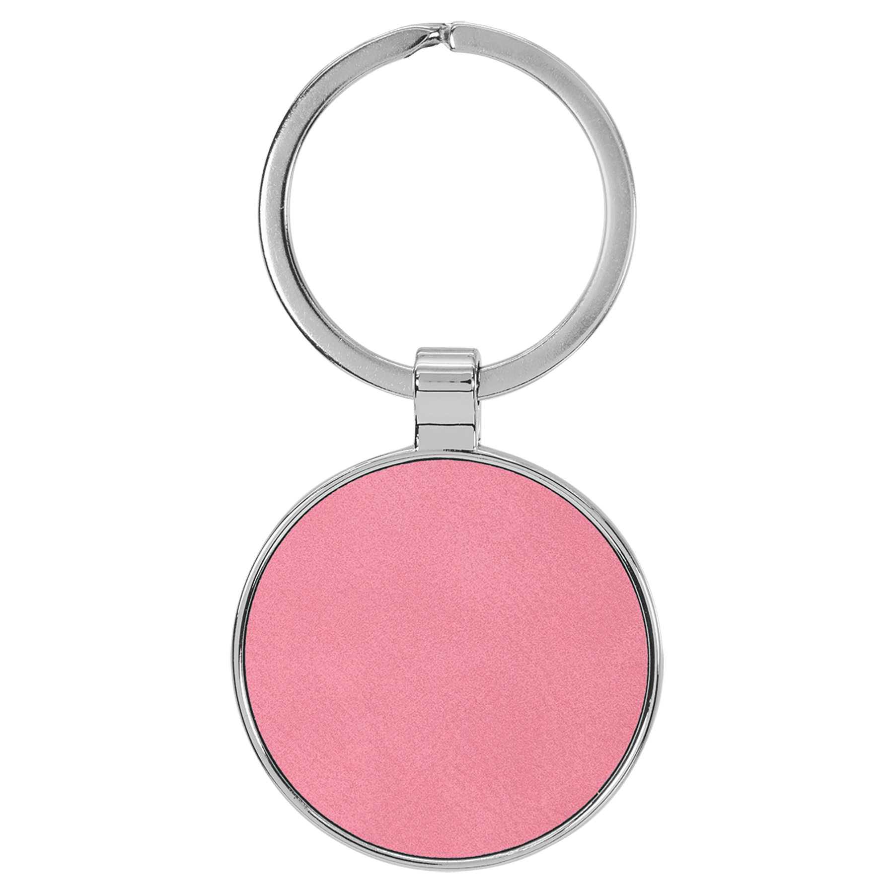 Leatherette/Metal Round Keychain - KCL10