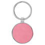 Leatherette/Metal Round Keychain - KCL10