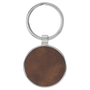 Leatherette/Metal Round Keychain - KCL10